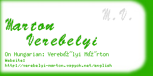 marton verebelyi business card